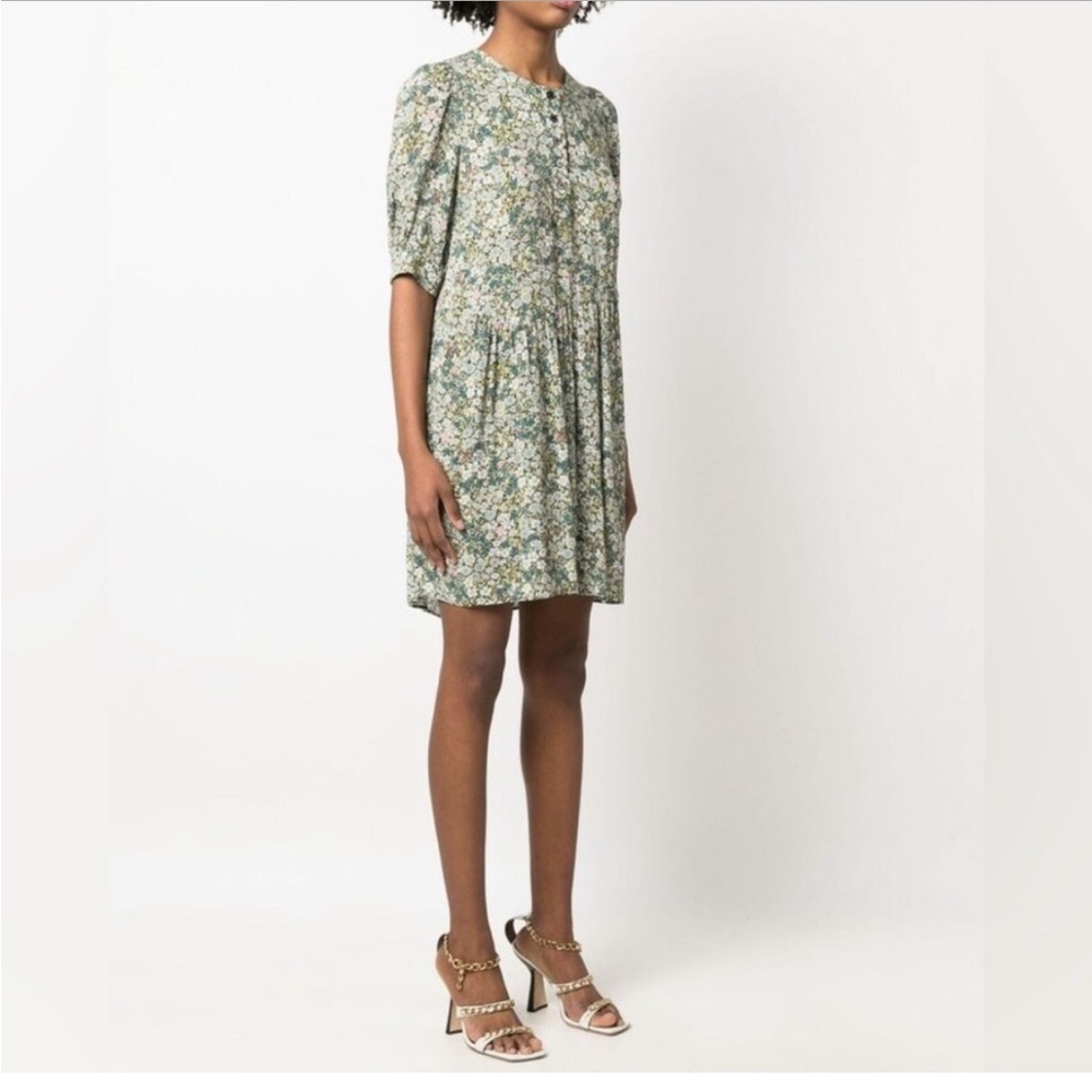 ZADIG & VOLTAIRE Risla Dress Medium Risla Liberty-floral Crinkle Dress In Gelb
